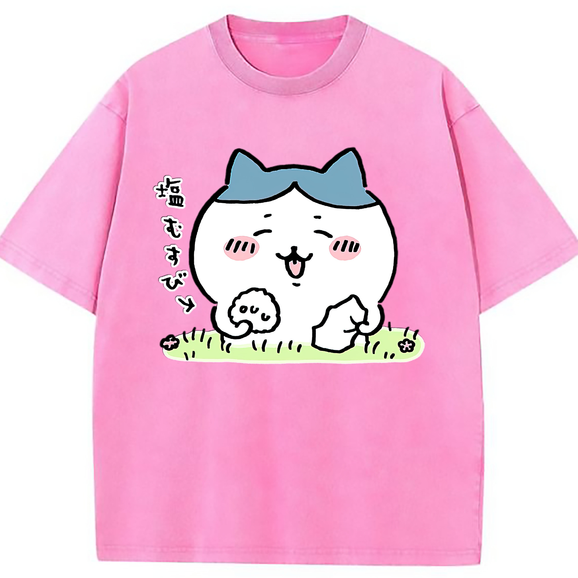 （画像用） ちいかわ ハチワレ Chii-kawa hachiware 綿100% ヴィンテージ風 半袖Tシャツ（フロントプリント）